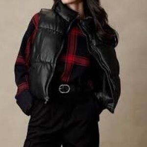 Banana Republic Vegan Leather Vest size XS